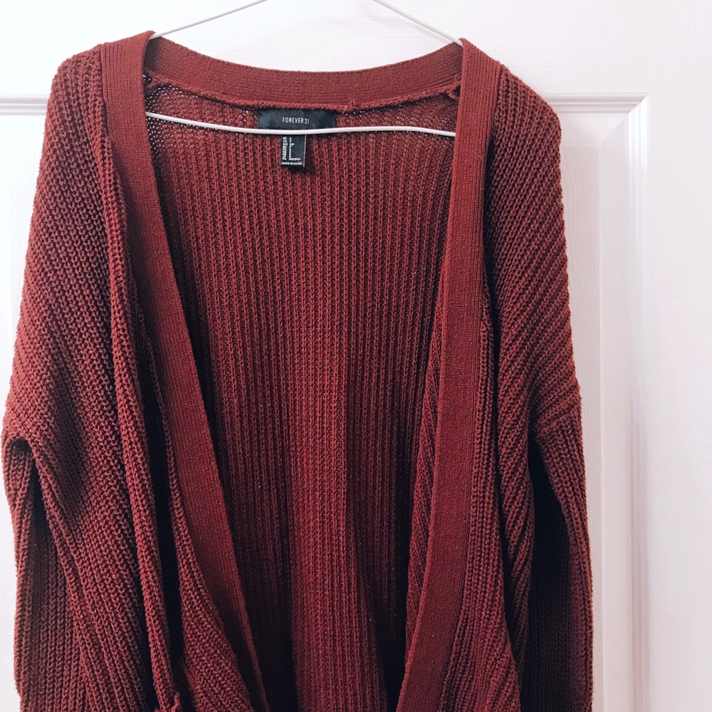 Forever 21 Rust Cardigan